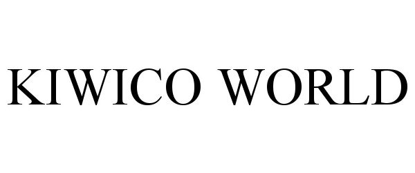 Trademark Logo KIWICO WORLD