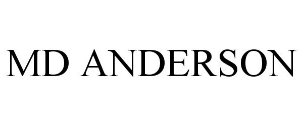 Trademark Logo MD ANDERSON
