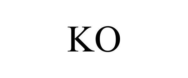 Trademark Logo KO