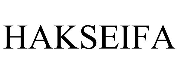 Trademark Logo HAKSEIFA