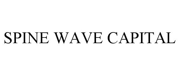 Trademark Logo SPINE WAVE CAPITAL