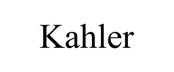 Trademark Logo KAHLER