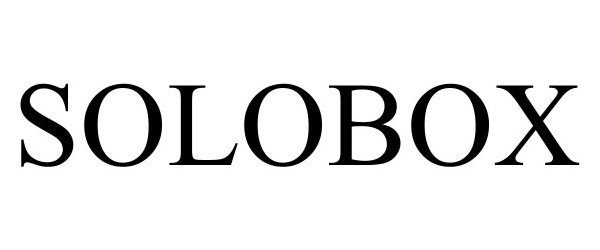 Trademark Logo SOLOBOX