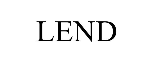 Trademark Logo LEND