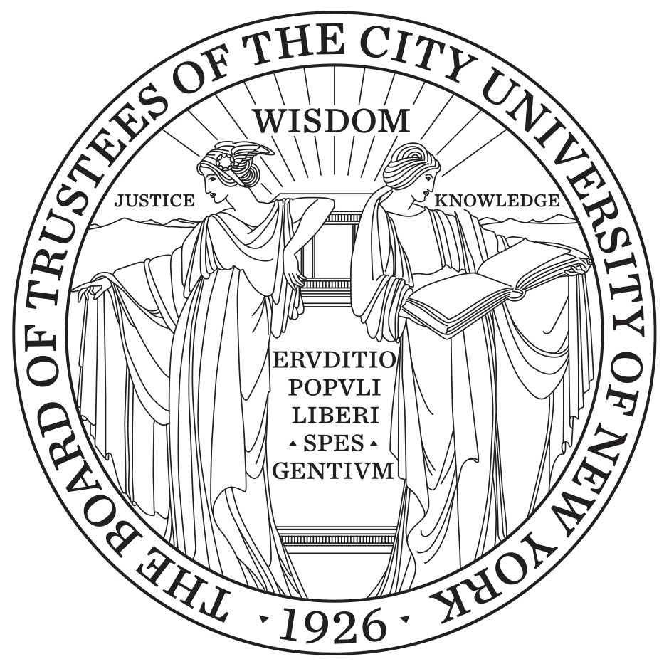 Trademark Logo THE BOARD OF TRUSTEES OF THE CITY UNIVERSITY OF NEW YORK 1926 JUSTICE WISDOM KNOWLEDGE ERVDITIO POPVLI LIBERI SPES GENTIVM