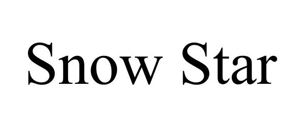 Trademark Logo SNOW STAR