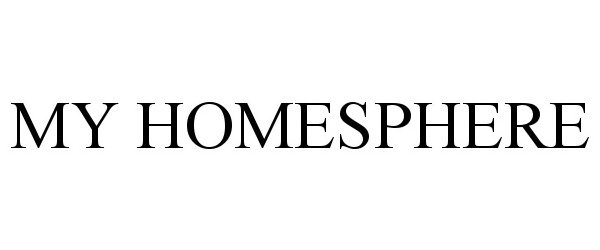 Trademark Logo MY HOMESPHERE