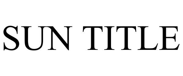 Trademark Logo SUN TITLE