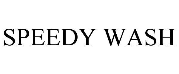 Trademark Logo SPEEDY WASH