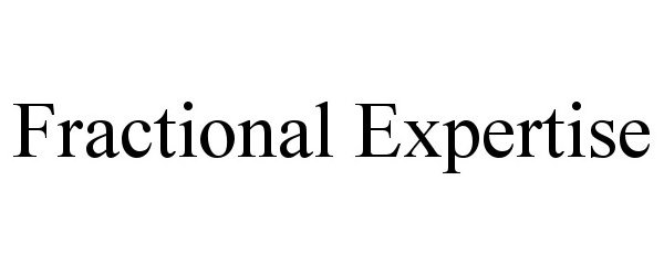 Trademark Logo FRACTIONAL EXPERTISE