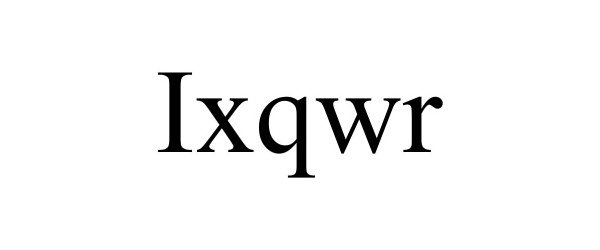 Trademark Logo IXQWR