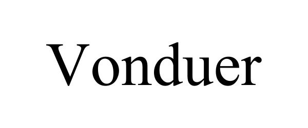 Trademark Logo VONDUER