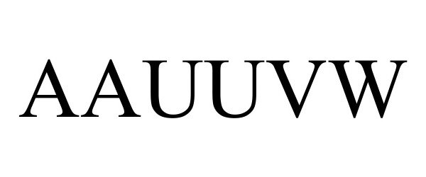 Trademark Logo AAUUVW