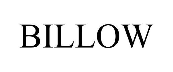 Trademark Logo BILLOW
