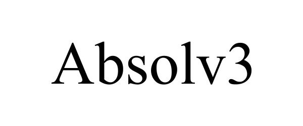 Trademark Logo ABSOLV3