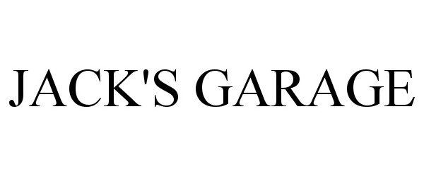 Trademark Logo JACK'S GARAGE