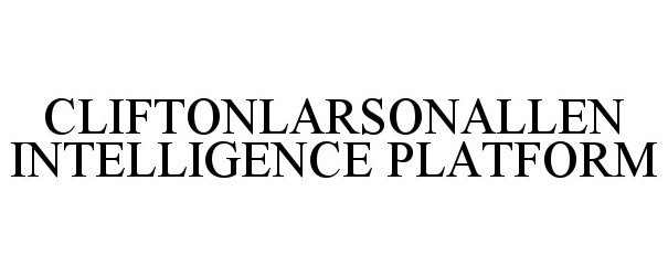  CLIFTONLARSONALLEN INTELLIGENCE PLATFORM