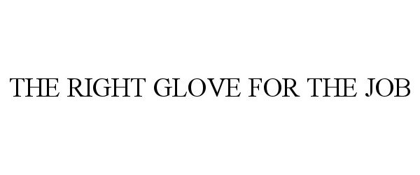 Trademark Logo THE RIGHT GLOVE FOR THE JOB