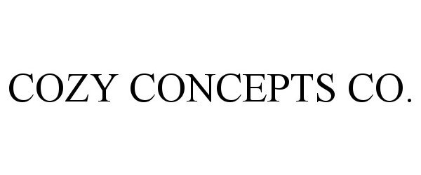 Trademark Logo COZY CONCEPTS CO.