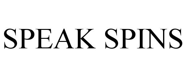 Trademark Logo SPEAK SPINS