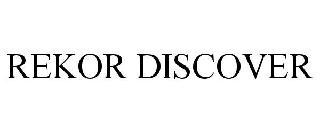 Trademark Logo REKOR DISCOVER