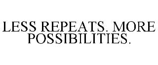  LESS REPEATS. MORE POSSIBILITIES.