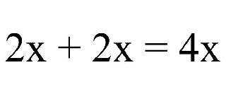 Trademark Logo 2X + 2X = 4X