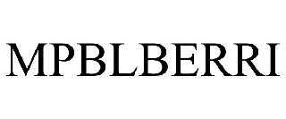 Trademark Logo MPBLBERRI