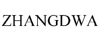 Trademark Logo ZHANGDWA