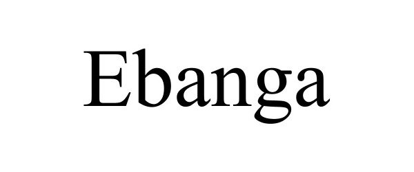 Trademark Logo EBANGA