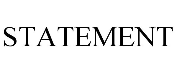 Trademark Logo STATEMENT
