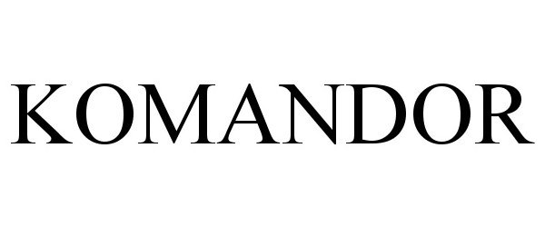 Trademark Logo KOMANDOR