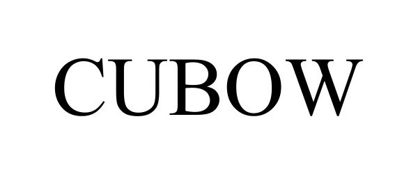 Trademark Logo CUBOW