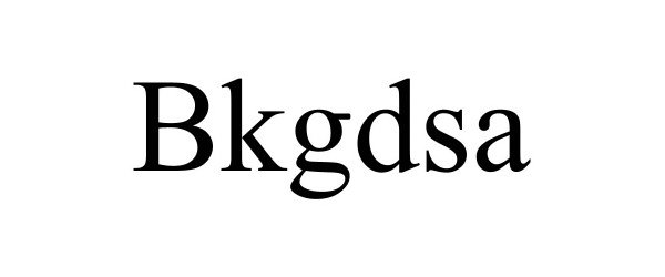 Trademark Logo BKGDSA