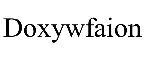Trademark Logo DOXYWFAION