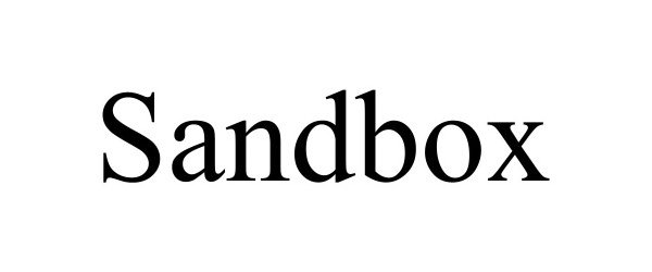 Trademark Logo SANDBOX