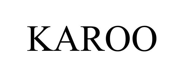 Trademark Logo KAROO