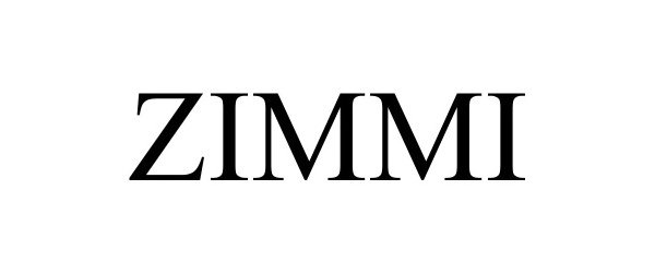 Trademark Logo ZIMMI
