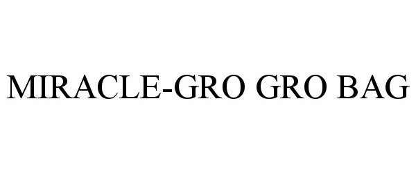Trademark Logo MIRACLE-GRO GRO BAG