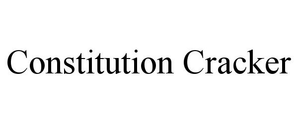 Trademark Logo CONSTITUTION CRACKER