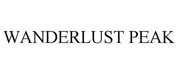 Trademark Logo WANDERLUST PEAK