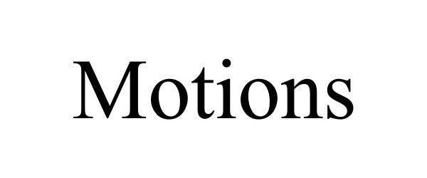 Trademark Logo MOTIONS