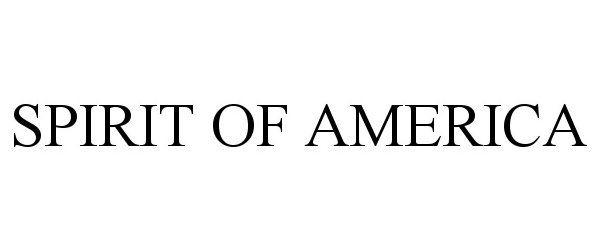 Trademark Logo SPIRIT OF AMERICA