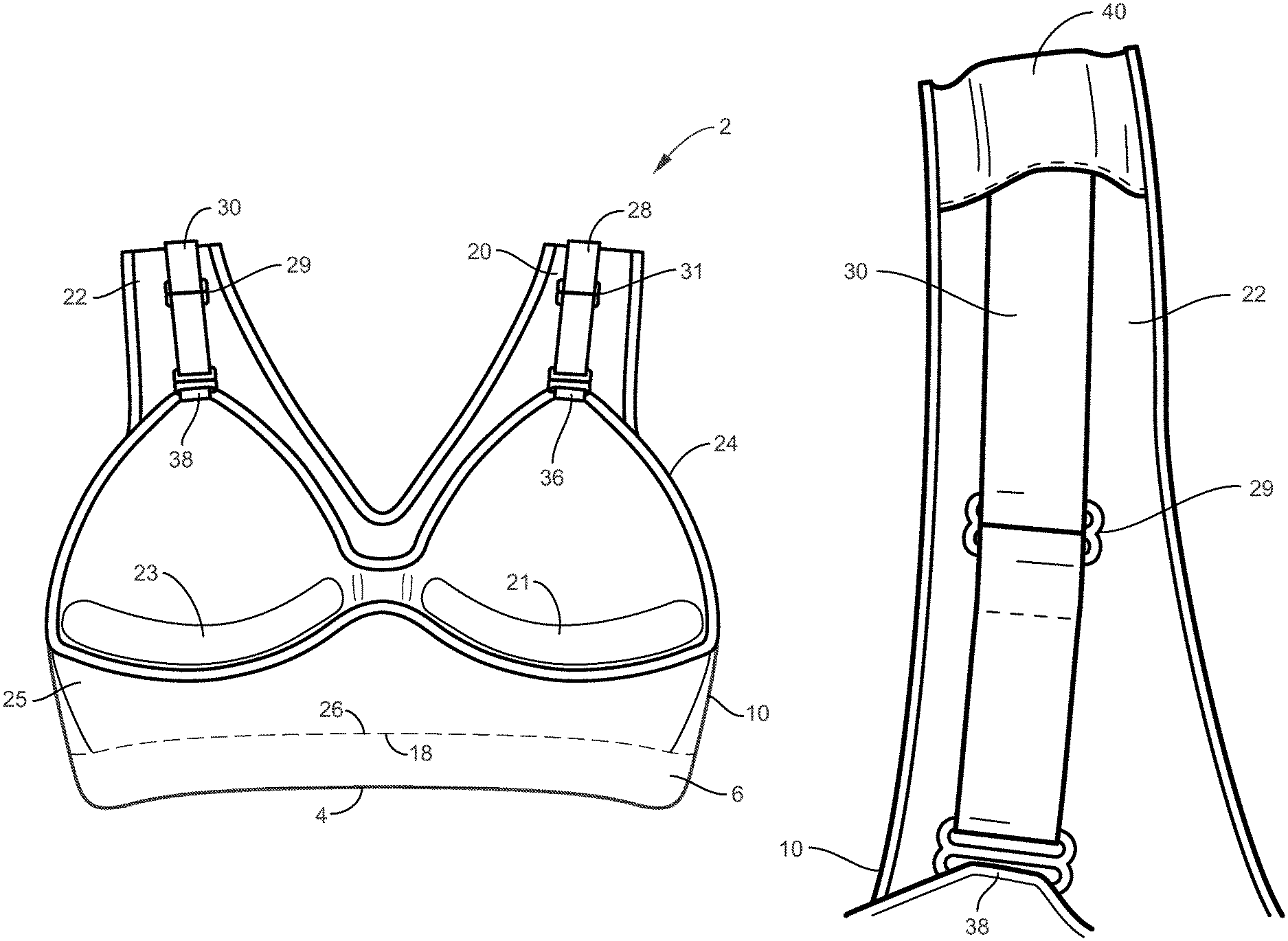 Wireless brassiere with support system Patent Grant Cavosie January 5 ...